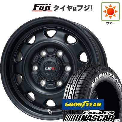 【新品】ハイエース200系 夏タイヤ ホイール4本セット 215/65R16 109/107R グッドイヤー イーグル ナンバーワン ナスカー プラス レアマイスター LMG OFF-STYLE(マットブラック) 6.5J 16インチ(送料無料)