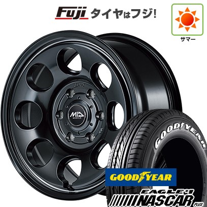 【新品】ハイエース200系 夏タイヤ ホイール4本セット 215/65R16 109/107R グッドイヤー イーグル ナンバーワン ナスカー プラス MID WHEELS ガルシア パーム8 6.5J 16インチ(送料無料)