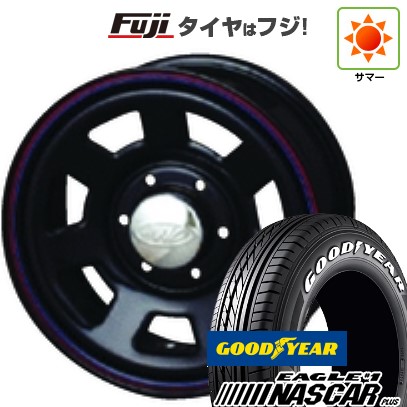 【新品】ハイエース200系 夏タイヤ ホイール4本セット 215/65R16 109/107R グッドイヤー イーグル ナンバーワン ナスカー プラス AWC デイトナスポークリバース ブラック 7J 16インチ(送料無料)