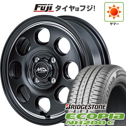 【新品 軽自動車】N-BOX タント スペーシア 夏タイヤ ホイール4本セット 165/55R15 ブリヂストン エコピア NH200 C MID WHEELS ガルシア パーム8 4.5J 15インチ(送料無料)