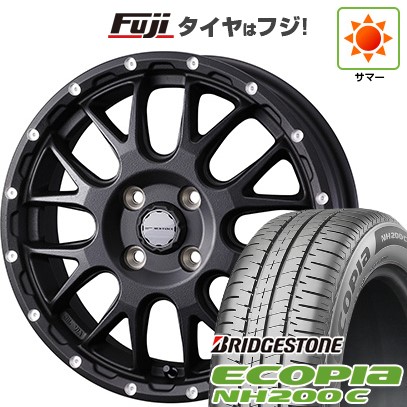 【新品 軽自動車】N-BOX タント スペーシア 夏タイヤ ホイール4本セット 165/55R15 ブリヂストン エコピア NH200 C WEDS ウェッズアドベンチャー マッドヴァンス 08 4.5J 15インチ(送料無料)