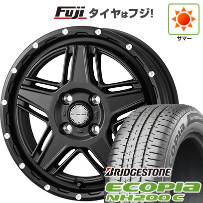 【新品 軽自動車】N-BOX タント スペーシア 夏タイヤ ホイール4本セット 165/55R15 ブリヂストン エコピア NH200 C WEDS ウェッズアドベンチャー マッドヴァンス 07 4.5J 15インチ(送料無料)
