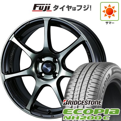 【新品 軽自動車】N-BOX タント スペーシア 夏タイヤ ホイール4本セット 165/55R15 ブリヂストン エコピア NH200 C WEDS ウェッズスポーツ SA-75R 5J 15インチ(送料無料)｜フジ スペシャルセレクション