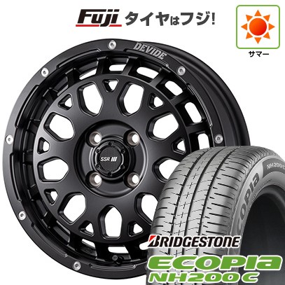 【新品 軽自動車】N-BOX タント スペーシア 夏タイヤ ホイール4本セット 165/55R15 ブリヂストン エコピア NH200 C SSR ディバイド G:M 4.5J 15インチ(送料無料)|フジ スペシャルセレクション