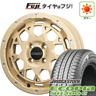 【新品 軽自動車】N-BOX タント スペーシア 夏タイヤ ホイール4本セット 165/55R15 ブリヂストン エコピア NH200 C RAYS レイズ デイトナ M9+ コレクション 5J 15インチ(送料無料)｜フジ スペシャルセレクション