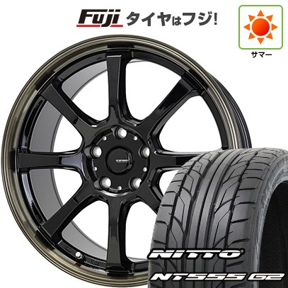 【パンク保証付き】【新品国産車用5穴114.3】 夏タイヤ ホイール4本セット 215/40R18 ニットー NT555 G2 ホットスタッフ ジースピード P-08 7J 18インチ(送料無料)｜フジ スペシャルセレクション
