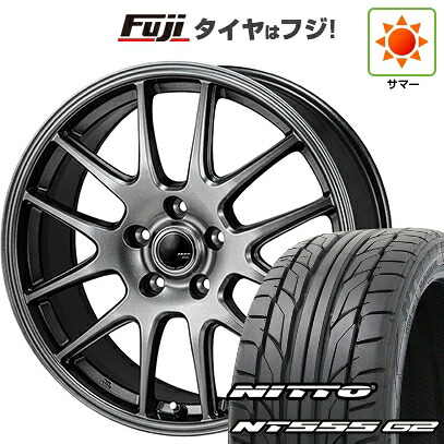 【パンク保証付き】【新品国産車用5穴114.3】 夏タイヤ ホイール4本セット 225/45R18 ニットー NT555 G2 モンツァ ZACK JP-205 7.5J 18インチ(送料無料) 94,875円