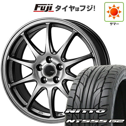 【パンク保証付き】【新品国産車用5穴114.3】 夏タイヤ ホイール4本セット 215/45R18 ニットー NT555 G2 モンツァ ZACK JP-202 7J 18インチ(送料無料)