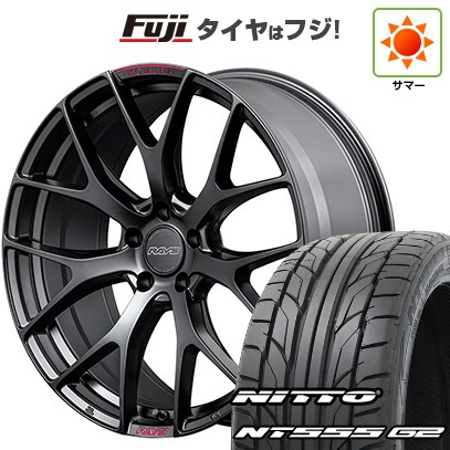 【パンク保証付き】【新品国産車用5穴114.3】 夏タイヤ ホイール4本セット 225/45R18 ニットー NT555 G2 RAYS レイズ ホムラ 2X7FT SPORT EDITION 7.5J 18インチ(送料無料) 129,300円