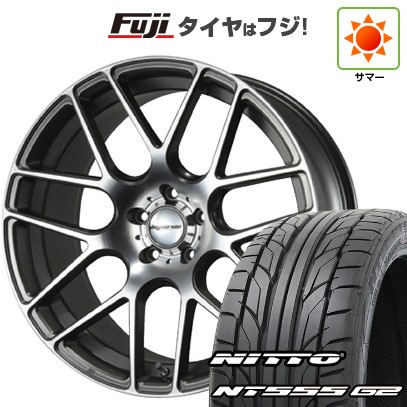【パンク保証付き】【新品国産車用5穴114.3】 夏タイヤ ホイール4本セット 245/40R19 ニットー NT555 G2 MLJ ハイペリオン CVM 8.5J 19インチ(送料無料)|フジ スペシャルセレクション