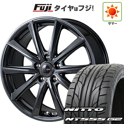 【パンク保証付き】【新品国産車用5穴114.3】 夏タイヤ ホイール4本セット 215/45R18 ニットー NT555 G2 モンツァ ZACK Sport-FT 7.5J 18インチ(送料無料)