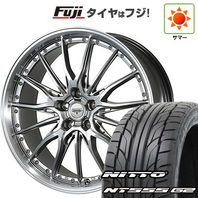 【パンク保証付き】【新品国産車用5穴114.3】 夏タイヤ ホイール4本セット 245/40R21 ニットー NT555 G2 トピー ドルフレン ヒューバー 8.5J 21インチ(送料無料)
