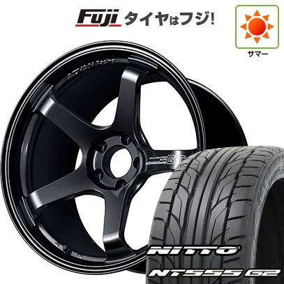【パンク保証付き】【新品国産車用5穴114.3】 夏タイヤ ホイール4本セット 225/45R18 ニットー NT555 G2 ヨコハマ アドバンレーシング GT ビヨンド 8J 18インチ(送料無料)|フジ スペシャルセレクション