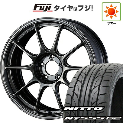 【パンク保証付き】【新品国産車用5穴100】 夏タイヤ ホイール4本セット 215/40R18 ニットー NT555 G2 WEDS ウェッズ ウェッズスポーツ TC-105X 8J 18インチ(送料無料)｜フジ スペシャルセレクション