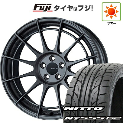 【パンク保証付き】【新品国産車用5穴114.3】 夏タイヤ ホイール4本セット 225/45R18 ニットー NT555 G2 ENKEI エンケイ Racing Revolution NT03 RR 8J 18インチ(送料無料)｜フジ スペシャルセレクション 139,400円