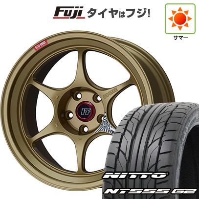 【パンク保証付き】【新品国産車用5穴100】 夏タイヤ ホイール4本セット 225/35R19 ニットー NT555 G2 ENKEI エンケイ PerformanceLine PF06 ゴールド 8J 19インチ(送料無料)|フジ スペシャルセレクション