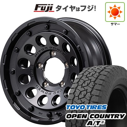 【新品】ジムニー 夏タイヤ ホイール4本セット 175/80R16 トーヨー オープンカントリー A/T III RBL MID WHEELS NITRO POWER H12 ショットガン 16インチ(送料無料)|フジ スペシャルセレクション