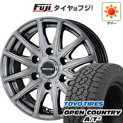 【新品】プラド/ハイラックス 夏タイヤ ホイール4本セット 265/65R17 トーヨー オープンカントリー A/T III RBL ホットスタッフ バイソン BN-01 17インチ(送料無料)｜フジ スペシャルセレクション 105,050円