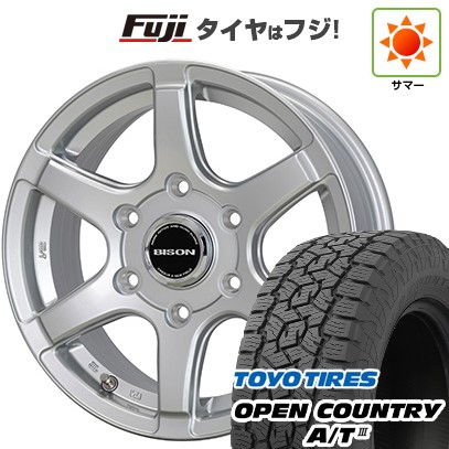 【新品】プラド/ハイラックス 夏タイヤ ホイール4本セット 265/65R17 トーヨー オープンカントリー A/T III RBL ホットスタッフ バイソン BN-04 17インチ(送料無料)｜フジ スペシャルセレクション