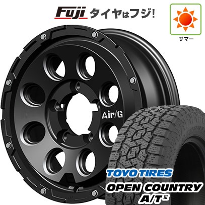 【新品】ジムニー 夏タイヤ ホイール4本セット 175/80R16 トーヨー オープンカントリー A/T III RBL フォーバイフォーエンジニア エアージー マッシヴ 16インチ(送料無料)|フジ スペシャルセレクション