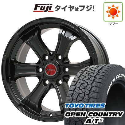 【新品】プラド/ハイラックス 夏タイヤ ホイール4本セット 265/65R17 トーヨー オープンカントリー A/T III RWL/RBL ビッグウエイ B-MUD K(マットブラック) トヨタ車専用 17インチ(送料無料)｜フジ スペシャルセレクション