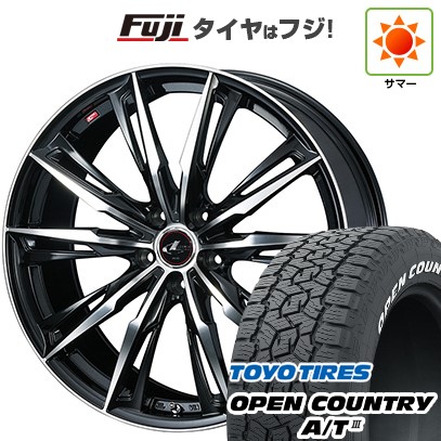 【新品国産車用5穴114.3】 夏タイヤ ホイール4本セット 225/65R17 トーヨー オープンカントリー A/T III RWL/RBL WEDS ウェッズ レオニス GX 7J 17インチ(送料無料)|フジ スペシャルセレクション