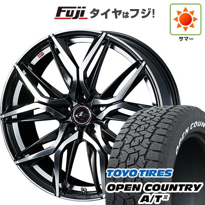 【新品国産車用5穴114.3】 夏タイヤ ホイール4本セット 225/65R17 トーヨー オープンカントリー A/T III RWL/RBL WEDS ウェッズ レオニス LM 7J 17インチ(送料無料)|フジ スペシャルセレクション
