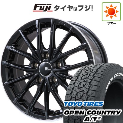 【新品国産車用5穴114.3】 夏タイヤ ホイール4本セット 225/60R17 トーヨー オープンカントリー A/T III RWL/RBL ブランドルライン DF-10M グロスブラック/リムポリッシュ 17インチ(送料無料)|フジ スペシャルセレクション