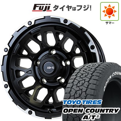 【新品】ジムニーシエラ/ジムニーノマド 夏タイヤ ホイール4本セット 215/70R16 トーヨー オープンカントリー A/T III RWL/RBL フォーバイフォーエンジニア エアージー ロックス 16インチ(送料無料)｜フジ スペシャルセレクション