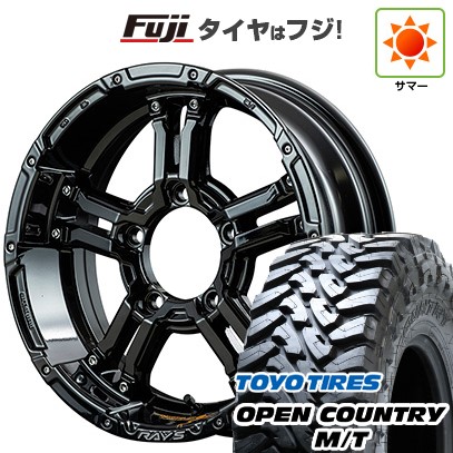 【新品】ジムニー 夏タイヤ ホイール4本セット 195R16C 104/102Q トーヨー オープンカントリー M/T RAYS レイズ デイトナ FDX-J コレクション 5.5J 16インチ(送料無料)