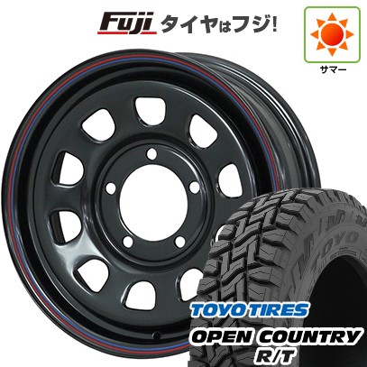 【新品】ジムニーシエラ/ジムニーノマド 夏タイヤ ホイール4本セット 215/70R16 トーヨー オープンカントリー R/T RBL モリタ デイトナズ ブラック 6J 16インチ(送料無料)|フジ スペシャルセレクション