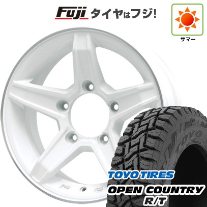 【新品】ジムニーシエラ/ジムニーノマド 夏タイヤ ホイール4本セット 195/80R15 トーヨー オープンカントリー R/T RBL プレミックス エステラ(ホワイト/リムポリッシュ) 5.5J 15インチ(送料無料)