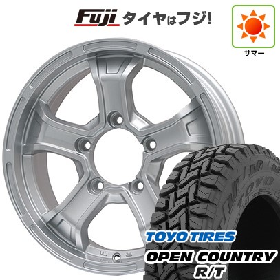 【新品】ジムニーシエラ/ジムニーノマド 夏タイヤ ホイール4本セット 195/80R15 トーヨー オープンカントリー R/T RBL ビッグウエイ B-MUD K(シルバー) 5.5J 15インチ(送料無料)