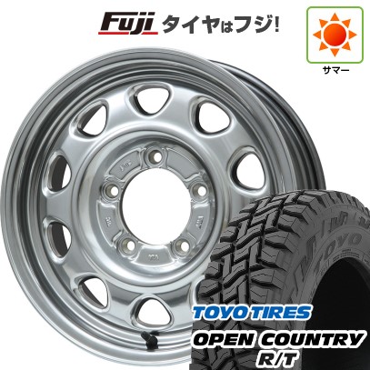 【新品】ジムニーシエラ/ジムニーノマド 夏タイヤ ホイール4本セット 195/80R15 トーヨー オープンカントリー R/T RBL レアマイスター LMG OFF-STYLE(ハイパーシルバー) 5.5J 15インチ(送料無料)