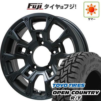 【新品】ジムニーシエラ/ジムニーノマド 夏タイヤ ホイール4本セット 195/80R15 トーヨー オープンカントリー R/T RBL ビッグウエイ B-LUGNAS BRD(マットブラック) 5.5J 15インチ(送料無料)