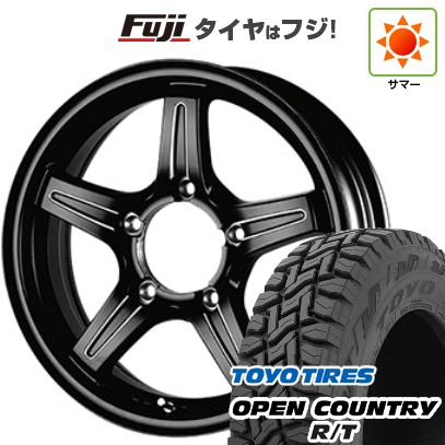 【新品】ジムニーシエラ/ジムニーノマド 夏タイヤ ホイール4本セット 195/80R15 トーヨー オープンカントリー R/T RBL TWS グランヴァード NEO ブラックカット 5.5J 15インチ(送料無料)