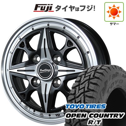 【新品 軽自動車】軽トラ 軽バン 夏タイヤ ホイール4本セット 145/80R12 80/78N トーヨー オープンカントリー R/T RBL ブレスト ビートステージ NS-C 12インチ(送料無料)|フジ スペシャルセレクション