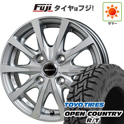 【新品 軽自動車】軽トラ 軽バン 夏タイヤ ホイール4本セット 145/80R12 80/78N トーヨー オープンカントリー R/T RBL ホットスタッフ バイソン BN-02 12インチ(送料無料)｜フジ スペシャルセレクション