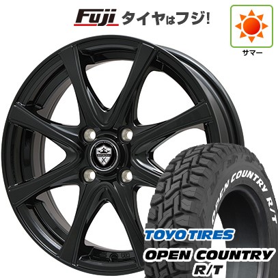 【新品 軽自動車】タフト ソリオ 夏タイヤ ホイール4本セット 165/65R15 トーヨー オープンカントリー R/T RWL/RBL エルベ エステローザ FSV グロスブラック 4.5J 15インチ(送料無料)