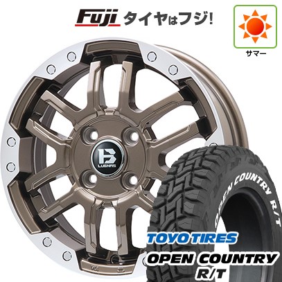 【新品 軽自動車】ハスラー デリカミニ(4WD) 夏タイヤ ホイール4本セット 165/60R15 トーヨー オープンカントリー R/T RWL/RBL ビッグウエイ B-LUGNAS FRD 15インチ(送料無料)|フジ スペシャルセレクション