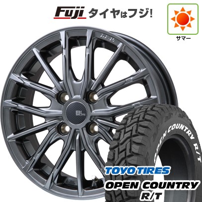 【新品 軽自動車】タフト ソリオ 夏タイヤ ホイール4本セット 165/65R15 トーヨー オープンカントリー R/T RWL/RBL ブランドルライン DF-10M ハイパーグレー 4.5J 15インチ(送料無料)