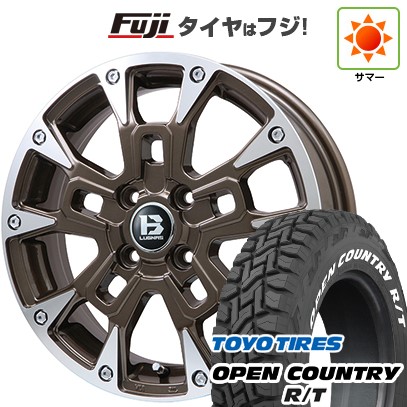【新品 軽自動車】タフト ソリオ 夏タイヤ ホイール4本セット 165/65R15 トーヨー オープンカントリー R/T RWL/RBL ビッグウエイ B-LUGNAS BRD(ブロンズポリッシュ) 4.5J 15インチ(送料無料)