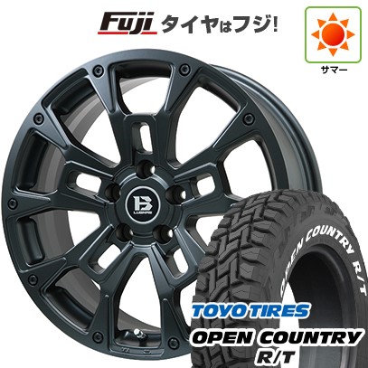 【新品】デリカD5 夏タイヤ ホイール4本セット 225/70R16 トーヨー オープンカントリー R/T RWL/RBL ビッグウエイ B-LUGNAS BRD(マットブラック) 16インチ(送料無料)｜フジ スペシャルセレクション