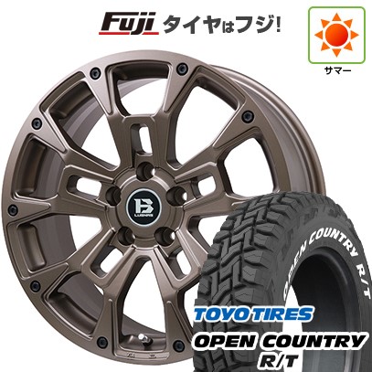 【新品】デリカD5 夏タイヤ ホイール4本セット 225/70R16 トーヨー オープンカントリー R/T RWL/RBL ビッグウエイ B-LUGNAS BRD(マットブロンズ) 16インチ(送料無料)｜フジ スペシャルセレクション