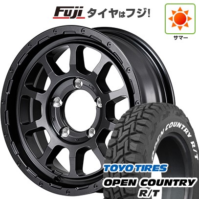 【新品】ジムニーシエラ/ジムニーノマド 夏タイヤ ホイール4本セット 225/70R16 トーヨー オープンカントリー R/T RWL/RBL MID WHEELS NITRO POWER M10 パーシングJ バレルブラックエディション 16インチ(送料無料)｜フジ スペシャルセレクション