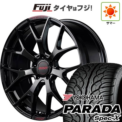 【新品国産車用5穴114.3】 夏タイヤ ホイール4本セット 235/55R20 ヨコハマ PARADA Spec-X RAYS レイズ ホムラ 2X7FT SPEC-M 8.5J 20インチ(送料無料)