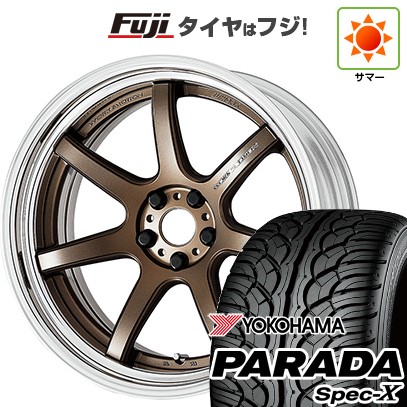 【新品国産車用5穴114.3】 夏タイヤ ホイール4本セット 235/55R20 ヨコハマ PARADA Spec-X WORK ワーク エモーション T7R 2P 8.5J 20インチ(送料無料)