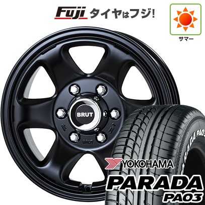 【新品】ハイエース200系 夏タイヤ ホイール4本セット 215/65R16 109/107S ヨコハマ PARADA PA03 ホワイトレター トライスター BRUT BR-44 6.5J 16インチ(送料無料)