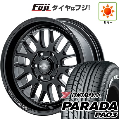 【新品】ハイエース200系 夏タイヤ ホイール4本セット 215/60R17 109/107S ヨコハマ PARADA PA03 ホワイトレター RAYS レイズ ホムラ 2X9L-RA 6.5J 17インチ(送料無料)