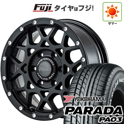 【新品】ハイエース200系 夏タイヤ ホイール4本セット 215/65R16 109/107S ヨコハマ PARADA PA03 ホワイトレター RAYS レイズ デイトナ M8 6.5J 16インチ(送料無料)